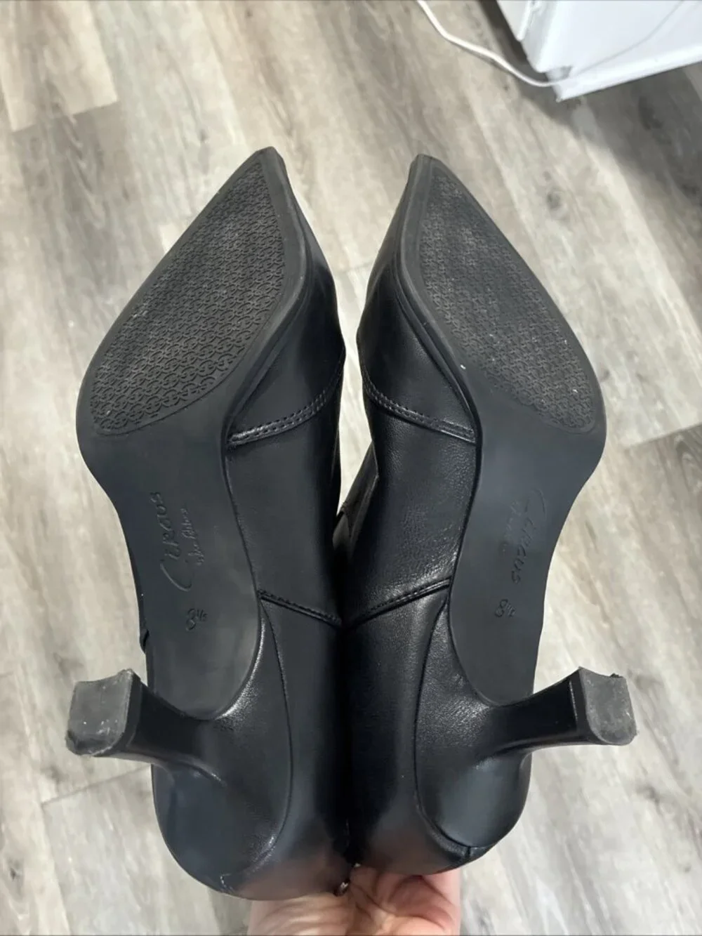 Circus NY Sam Edelman Yolanda Black Leather Western Ankle Boots Women 8.5